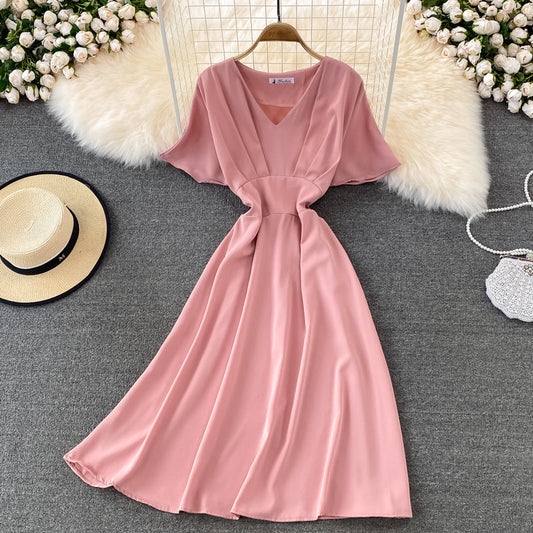 Cute A Line V Neck Short Dress Fashion Dress  10861