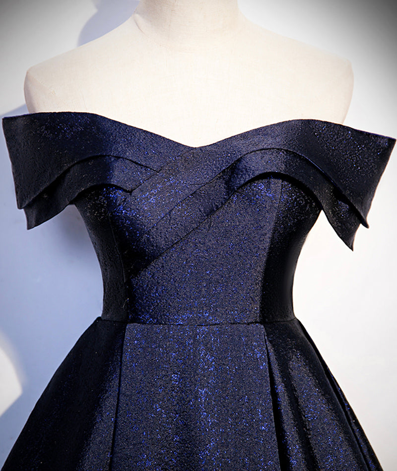 Blue Shiny Elegant Long Satin Ball Gown Evening Dress formal dress 8551