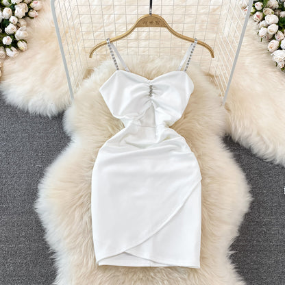 Slim slim sleeveless small short Hip Wrap vest skirt  11035