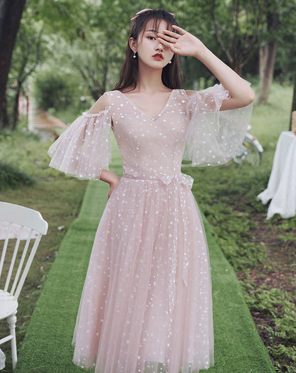 Cute tulle short prom dress party dress  8405