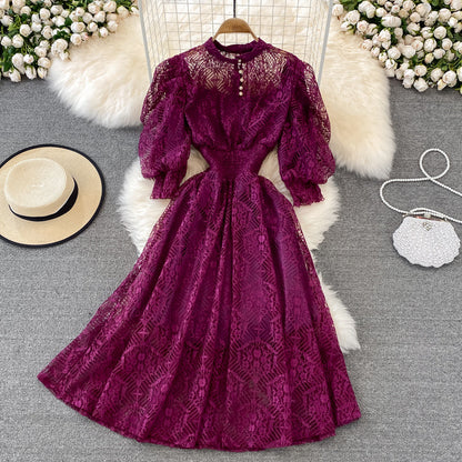 Cute Lace A Line Dress Lace Fashion Dress  10795