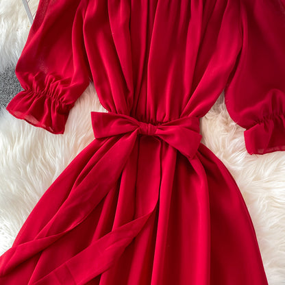 Simple Chiffon Short A Line Dress Fashion Dress  10837