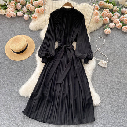 Simple Chiffon Long Sleeve Dress A Line Fashion Dress  10845