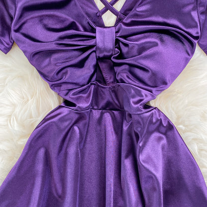 Sexy Bow Short A Line Dress Fashion Dress  10656