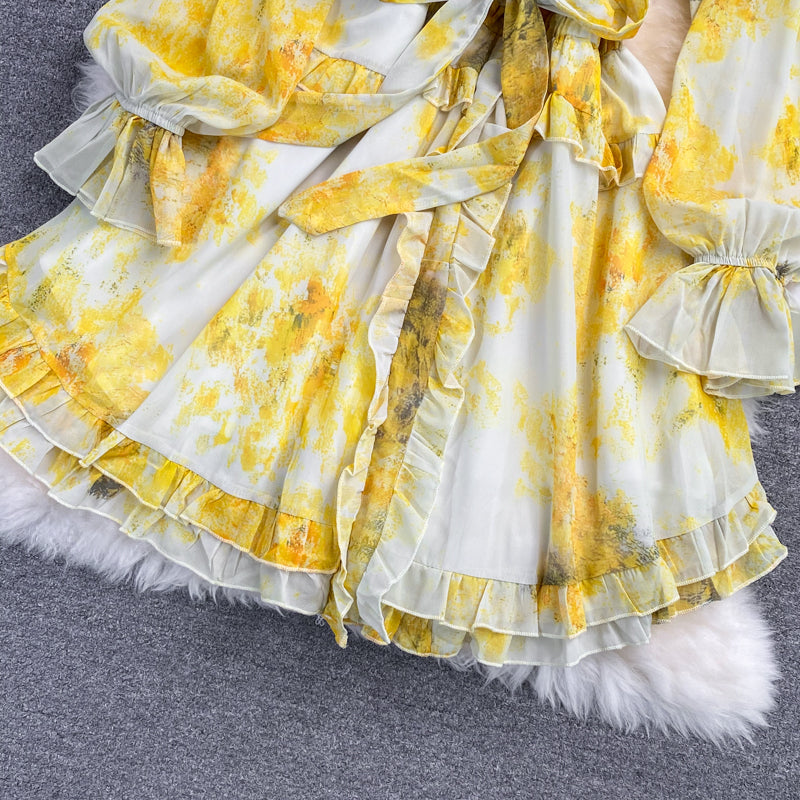 Cute V Neck Short Dress A Line Fashion Dress  10669
