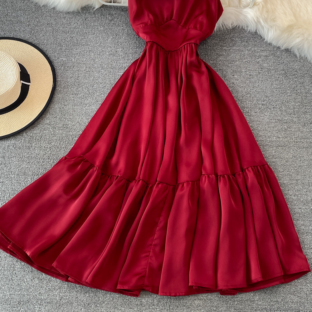 Cute V Neck Short Dress Fashion Dress  10697
