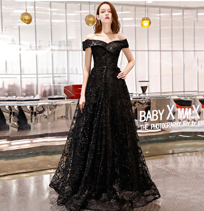 Elegant tulle long A line prom dress evening gown  10052