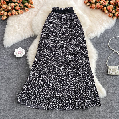 The new Korean version of high waist, slim and versatile A-line skirt  11302