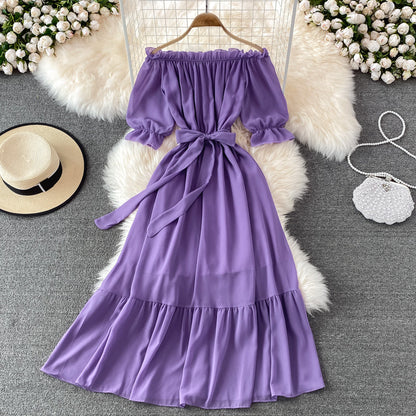 Simple Chiffon Short A Line Dress Fashion Dress  10837