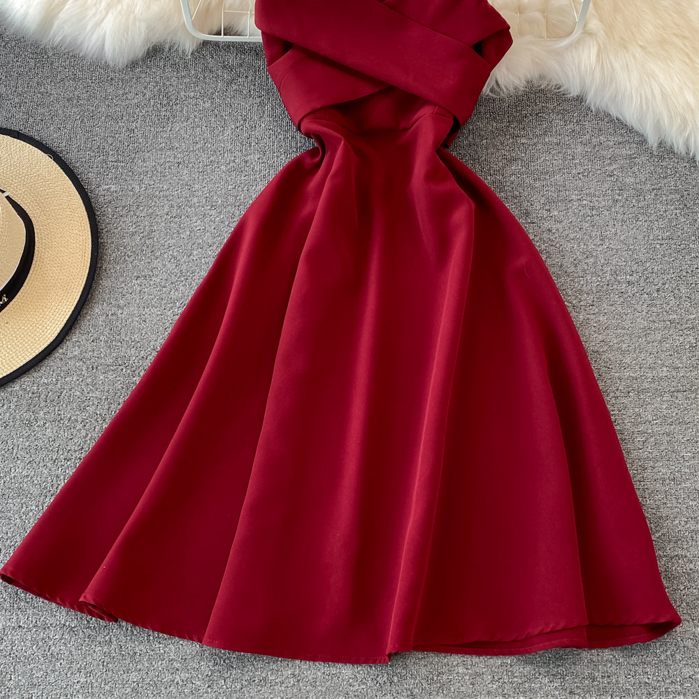 Cute V Neck Short Dress A Line Fashion Dress  10715