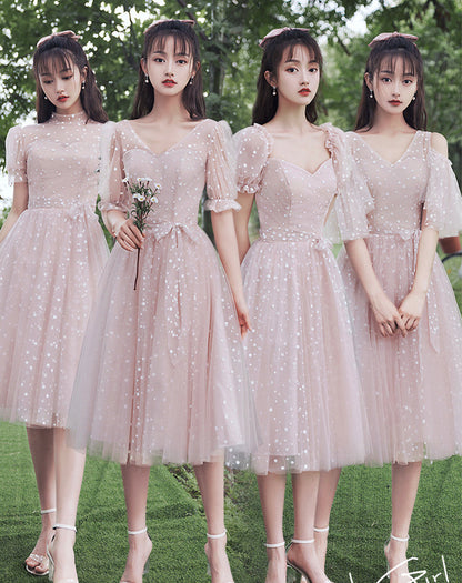Cute tulle short prom dress party dress  8405