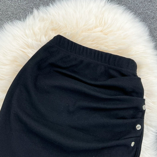 Versatile split hip short skirt women's sexy slim A-line skirt  11272
