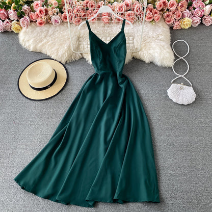 Simple V Neck Short Dress A Line Fashion Dress  10879