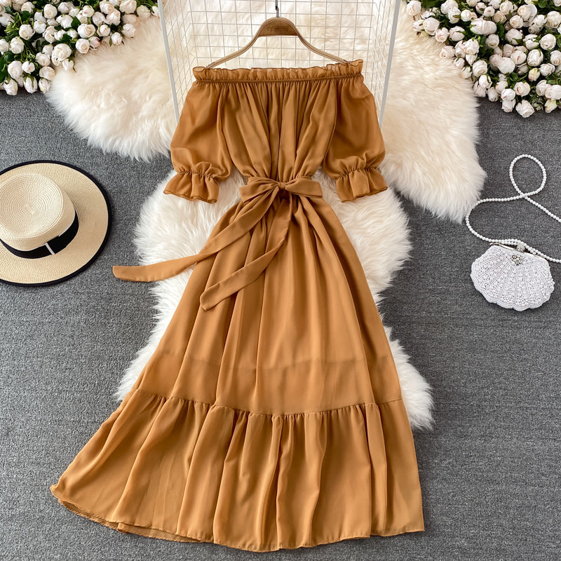 Simple Chiffon Short A Line Dress Fashion Dress  10837