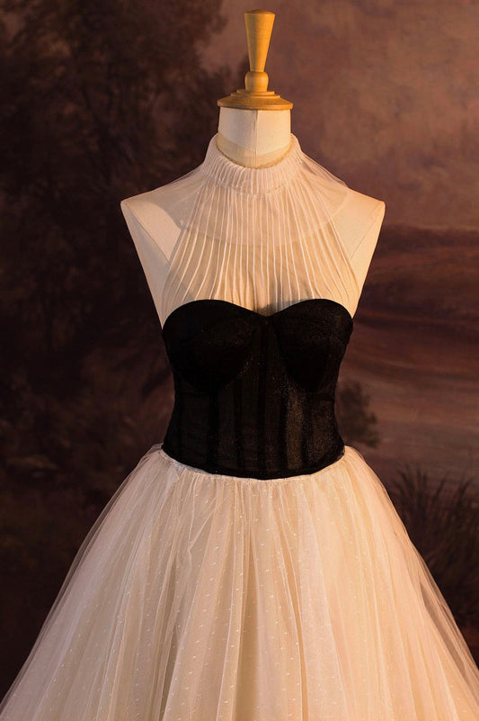 Elegant Tulle Long A-Line Prom Dress, Beautiful Evening Party Dress