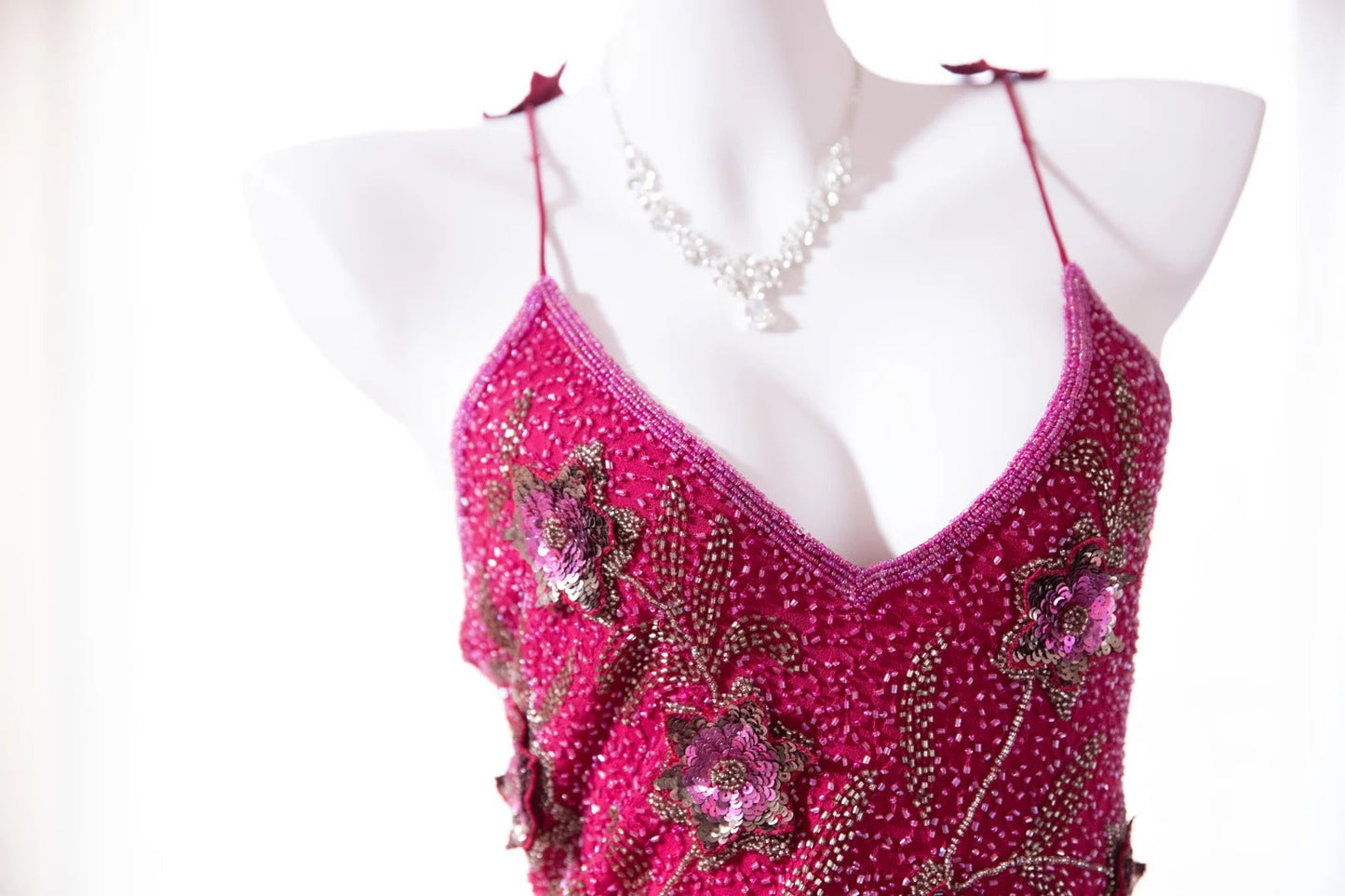 Pink Gorgeous Elegant Romantic Exquisite Beaded Sequin Midi/Short Chiffon Ball Gown Evening Dress Birthday/Wedding Guest Party Dress Prom Dress gh4019