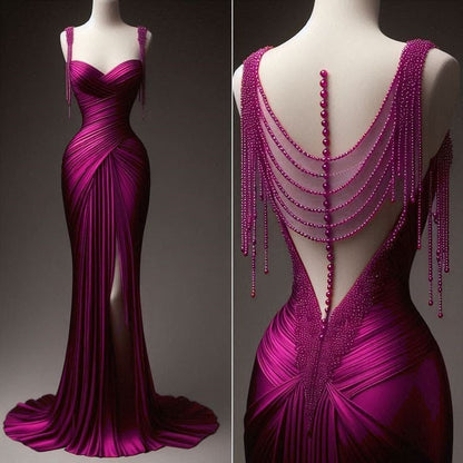 shopuniqlos-Burgundy dresses, beaded dresses, bodycon dresses, mermaid dresses, sexy dresses, elegant dresses gh5144