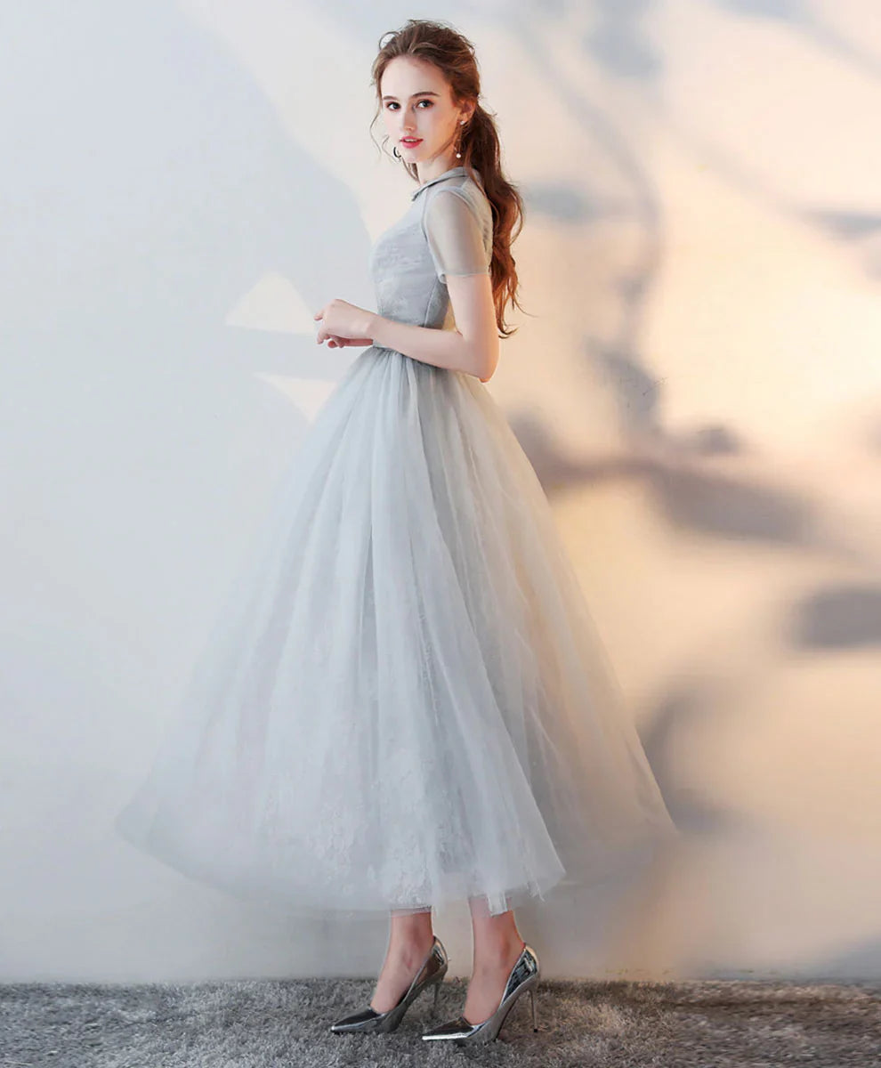 A Line Tulle Evening Dress, Graduation prom dress         cg23185