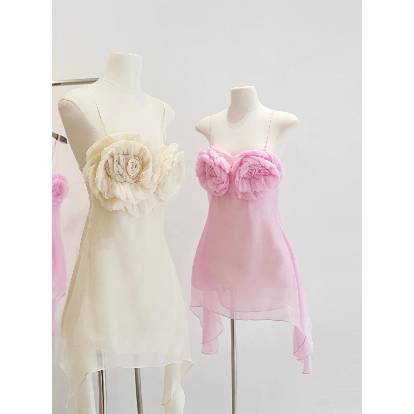 Vestidos de fiesta cortos rosas con tirantes finos, corte A, elegantes y cortos, para cóctel, de noche, para 16 cumpleaños, DH2775