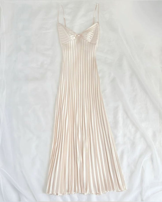 Light champagne prom long dress, vintage formal dress      cg25443
