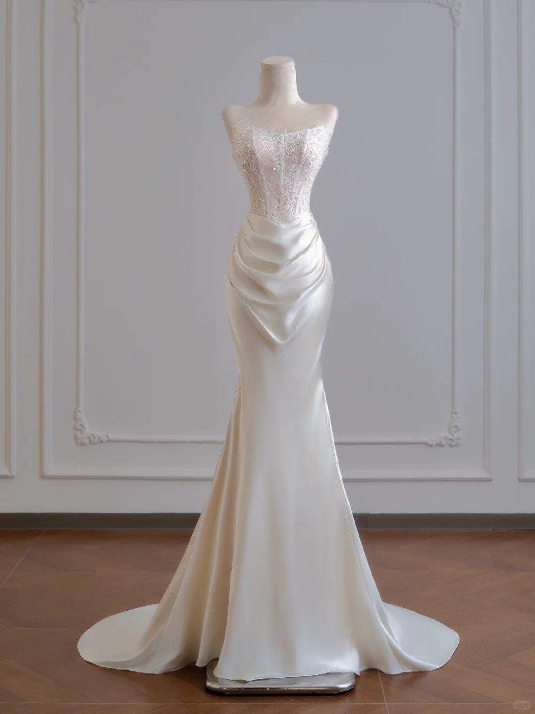 shopuniqlos--__xquisite lace long floor-length satin prom dress wedding dress gh5481
