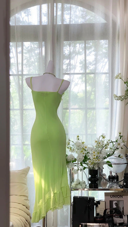 Green Mermaid Dress Vintage Party Dress Evening Dress Prom Dresses     cg25708