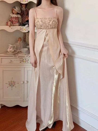 A Line Vintage Long Party Dress Evening Dress Prom Dresses     cg25696