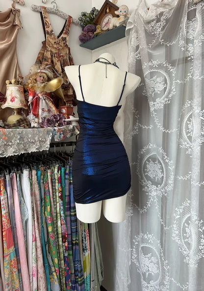 Navy Sheath Birthday Outfit Short Evening Dress Short Party Dress Cocktail Dresses Homecoming Dress   fg8080