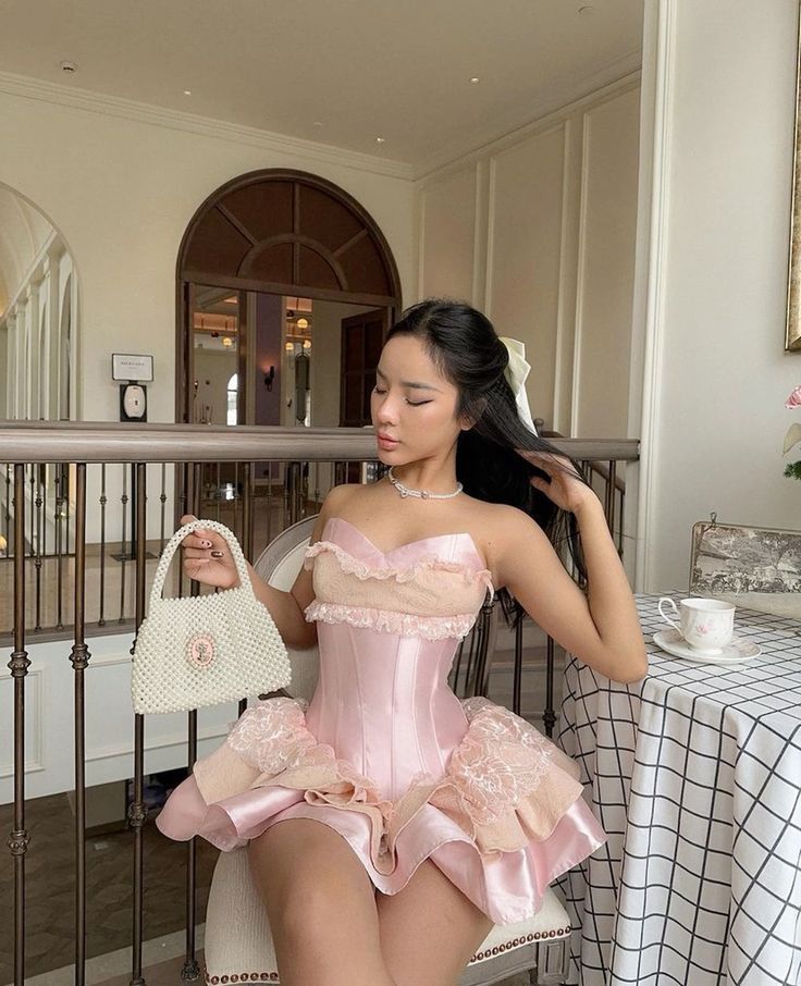Pink Short Prom Dress with Lace Sweetheart Mini Birthday Party Dress     cg26078