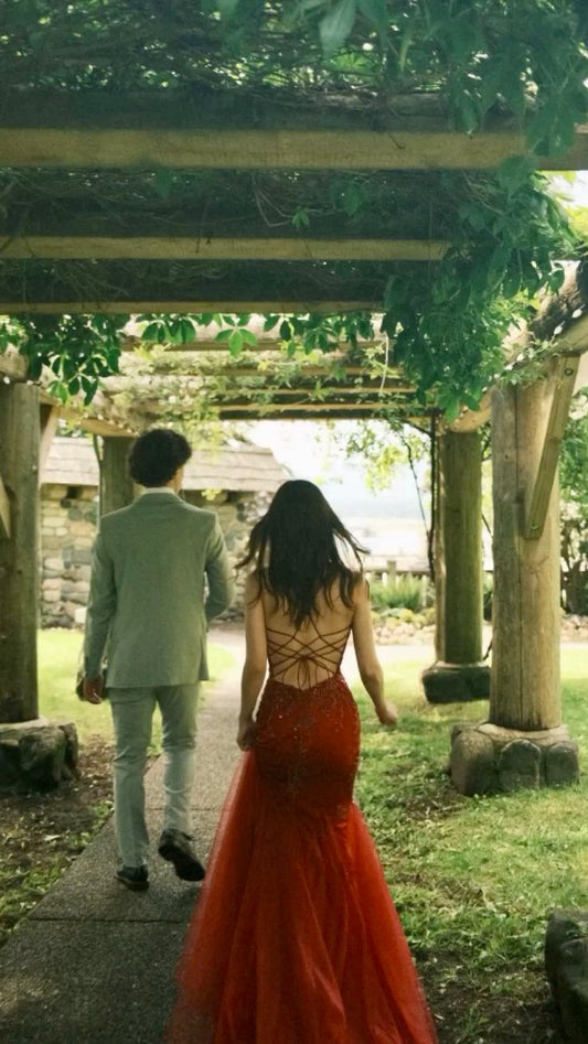 Vestidos de fiesta largos de sirena burdeos de diseñadores de vestidos de noche