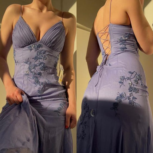Pretty Spaghetti Straps Long Prom Dresses Wedding Party Dress