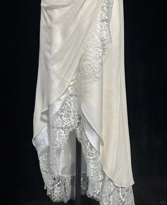 Ivory Formal Dress Vintage Long Party Dress Evening Dress Prom Dresses     cg25717