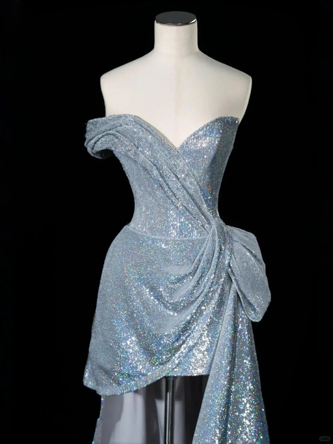 __Future space silver short starry bright romantic ball gown evening dress homecoming dress birthday dress prom dress gh4354