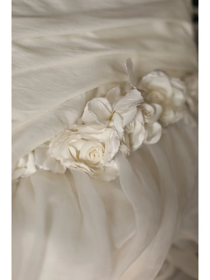 A Line White Party Dress Long Evening Dress Princess Wedding Dress    fg8106