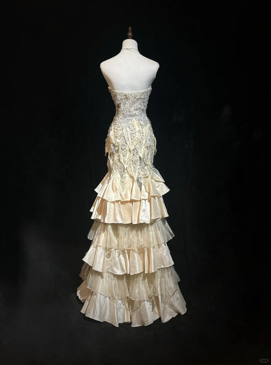 Elegant Vintage Evening Dresses, Sleeveless Party Prom Dress    cg25466
