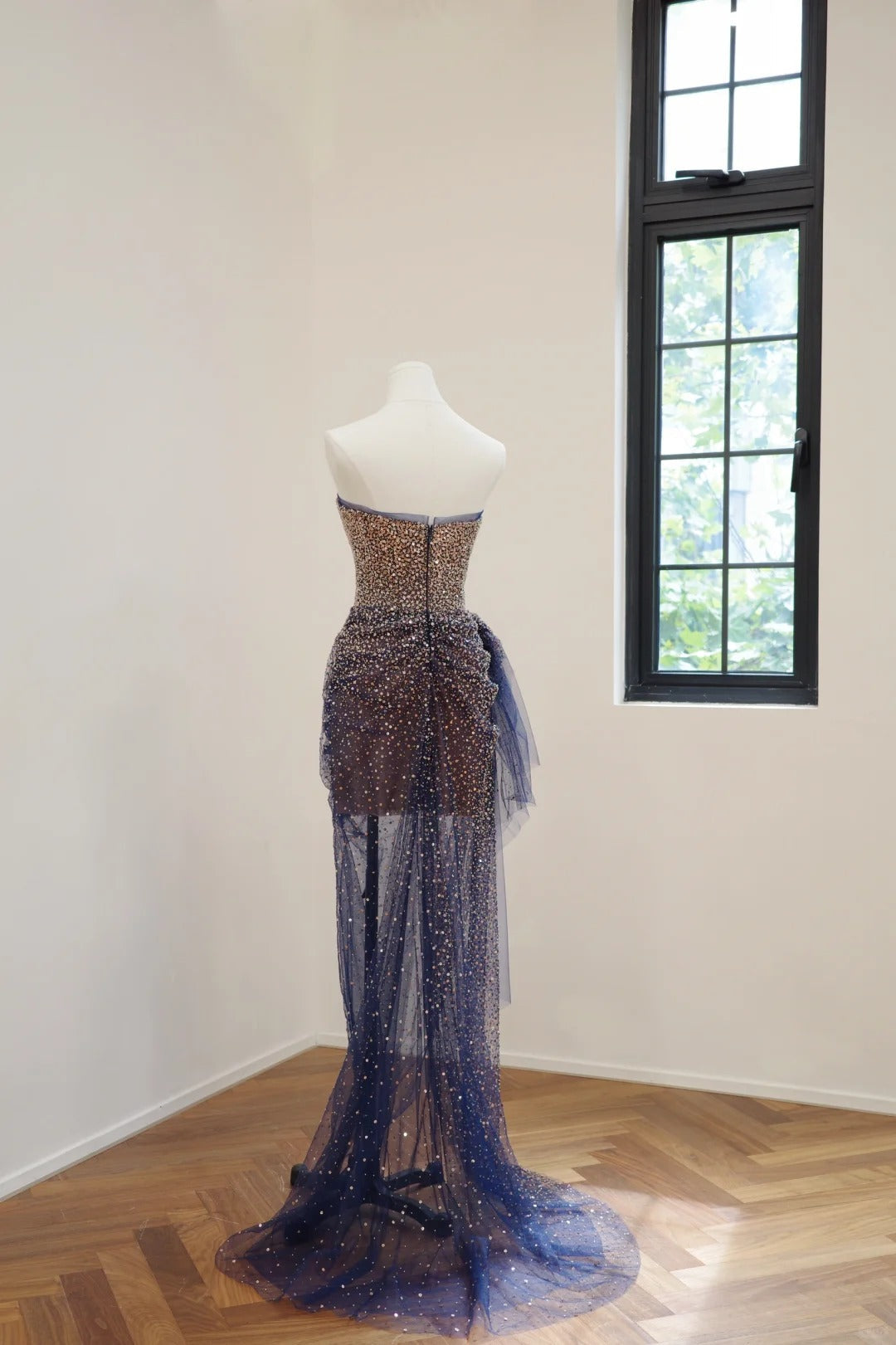 shopuniqlos-Gold Dark Blue Shiny Short Sequin Homecoming Dress Prom Dress Evening Dress Party Dress gh5053