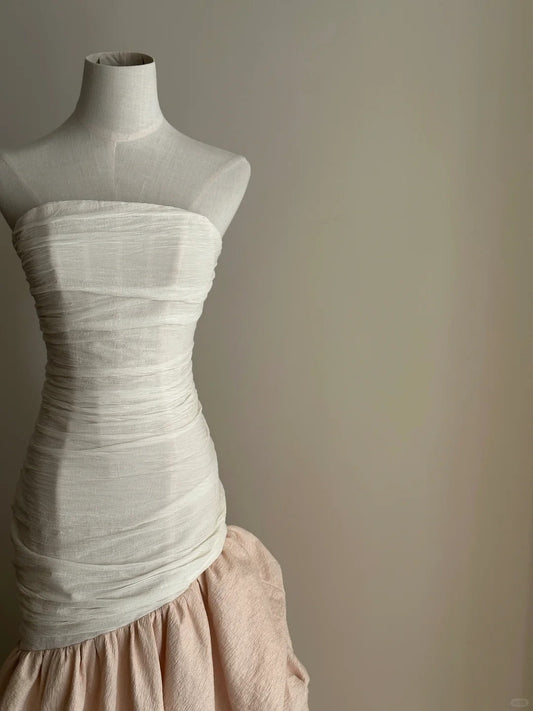 White Pink Fashionable Elegant Long Tulle Ball Gown Evening Dress Party Dress Wedding Dress gh4173