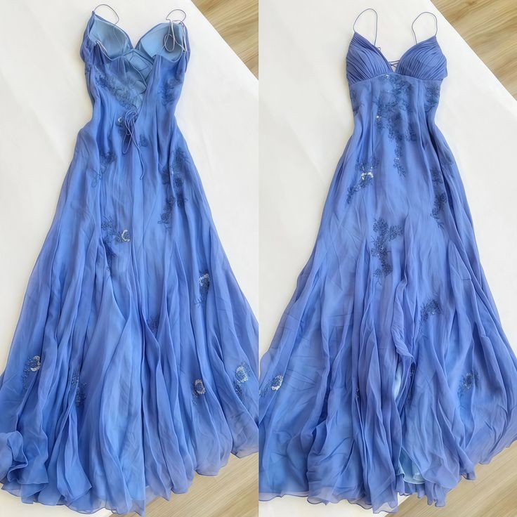 Pretty Spaghetti Straps Long Prom Dresses Wedding Party Dress