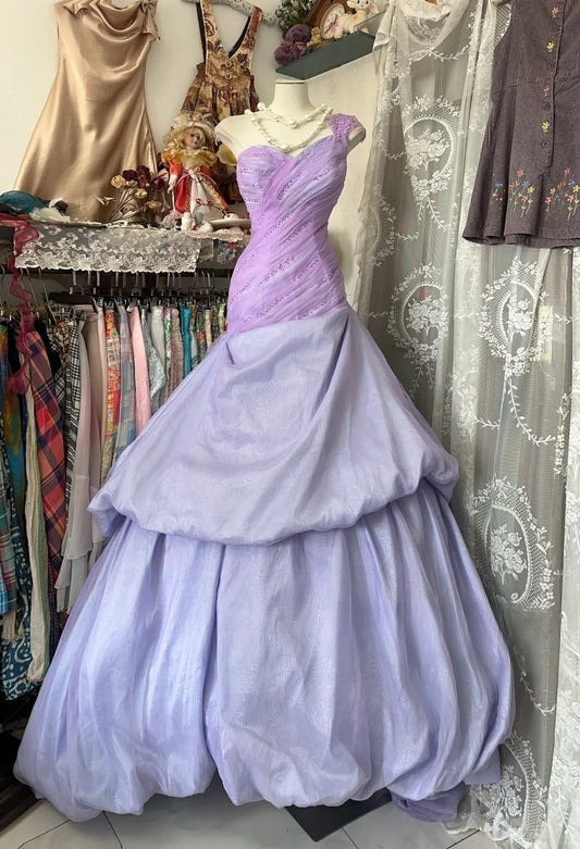 A Line Lilac Vintage Evening Dresses, Sleeveless Party Gowns  cg25492