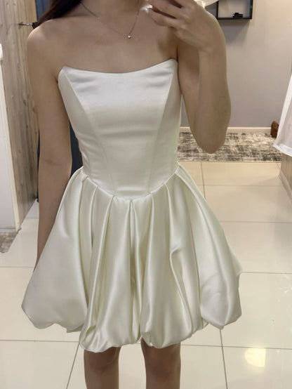 A Line Strapless Short Evening Dress Homecoming Dress Short Party Dress    fg7760