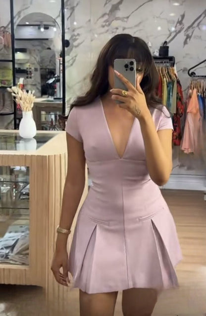 Sexy V Neck Birthday Outfit Short Evening Dress Short Party Dress Cocktail Dresses  fg8192