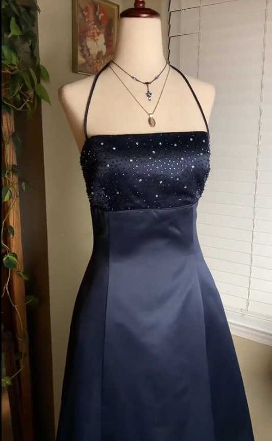 Navy Blue Long Prom Dresses for Party Events