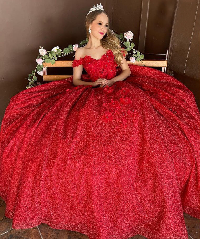 Vestidos de quinceañera con lentejuelas brillantes y apliques 3D, corsé de cuentas azul real, vestido de mascarada XV