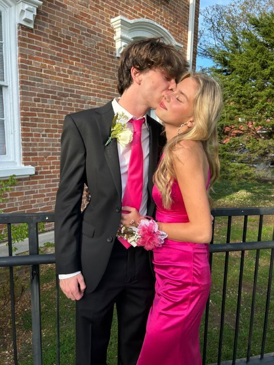 Sexy Mermaid Long Hot Pink Prom Dress Birthday Outfits SH1184