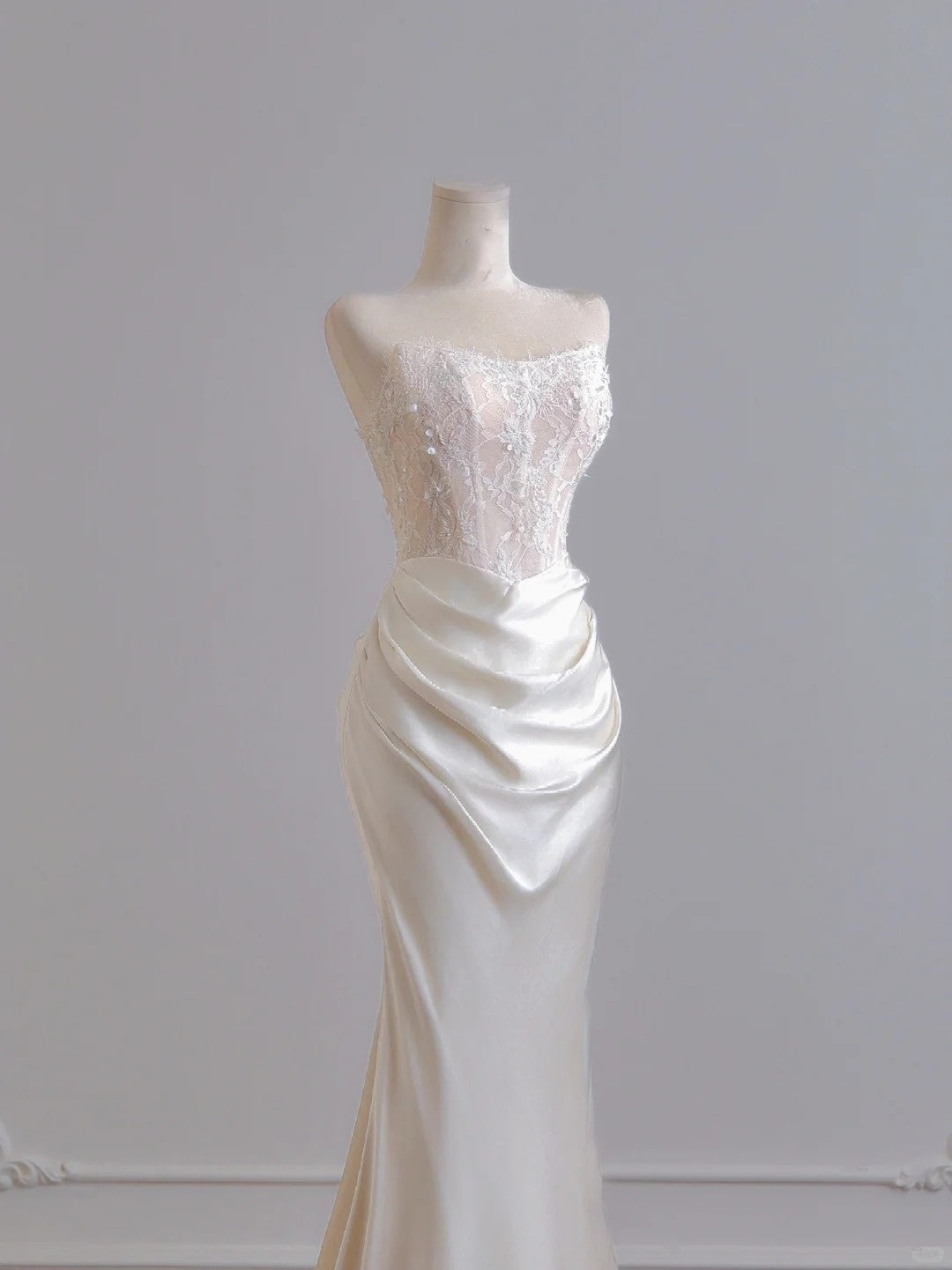 shopuniqlos--__xquisite lace long floor-length satin prom dress wedding dress gh5481