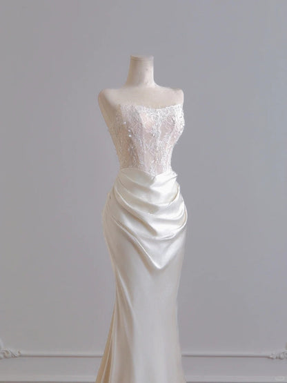 shopuniqlos--__xquisite lace long floor-length satin prom dress wedding dress gh5481