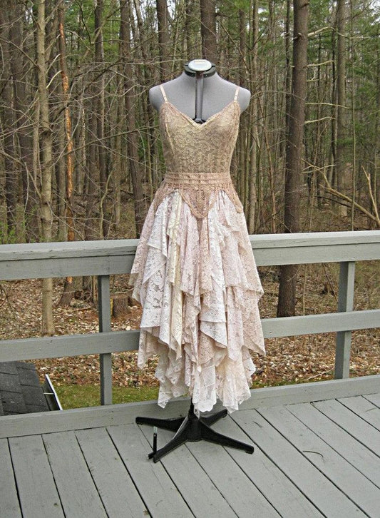 Brown Ombre Elegant Delicate Lace Ruffle Long/Short Chiffon Lace Homecoming Dress Prom Dress Evening Dress Birthday Party Dress Prom Dress gh4088