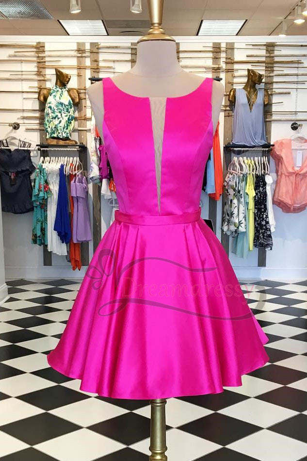 Lindos vestidos cortos amarillos de fiesta de corte A