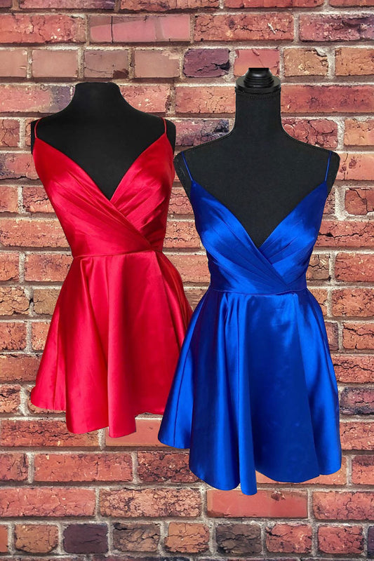Vestidos de satén con tirantes finos para el regreso a casa, minivestido de fiesta