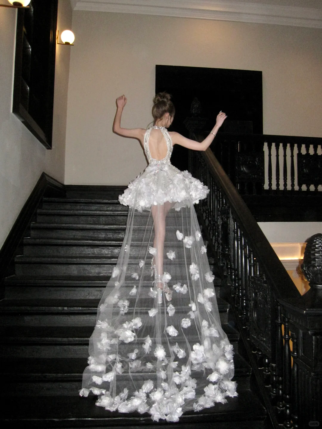 Fashion Silvery Backless Sparkling Beaded Design Romantic A-line Short Homecoming Dress TP4025